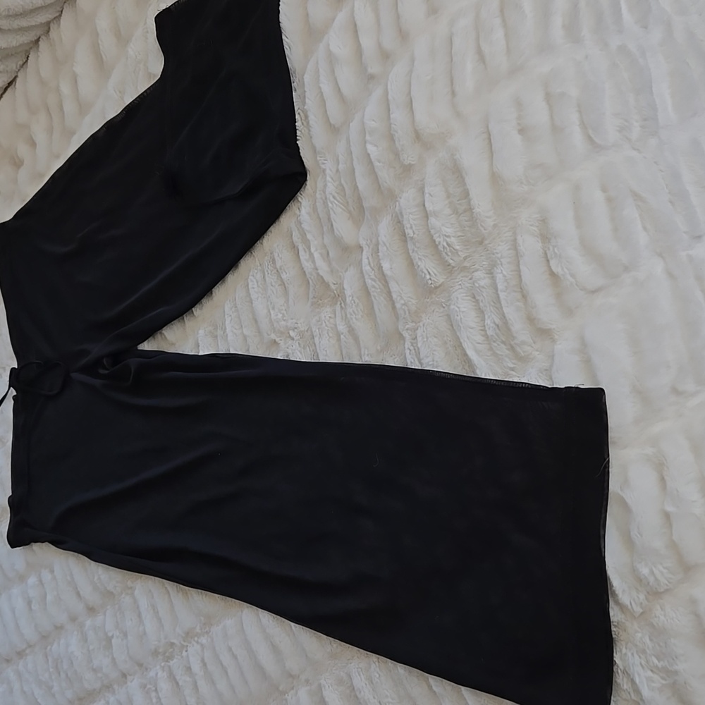 Black Sheer Swimsuit Cover-up Pants